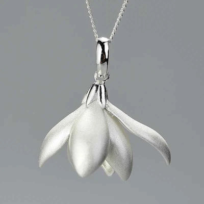 Elegant Magnolia Flower Pendant without Necklace