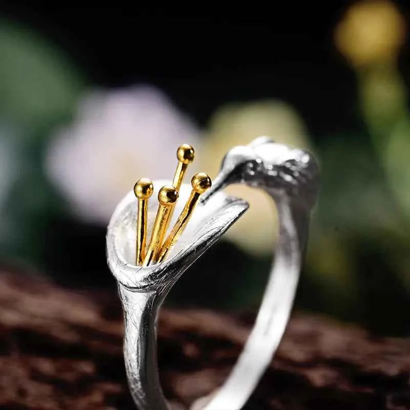 Silver Hummingbird Ring