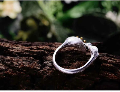 Silver Hummingbird Ring