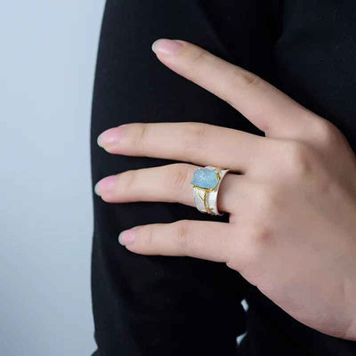 Aquamarine Gemstone Ring