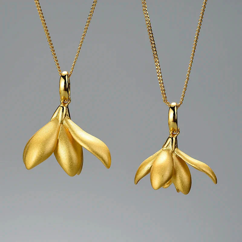 Elegant Magnolia Flower Pendant without Necklace Jewelry Buzz