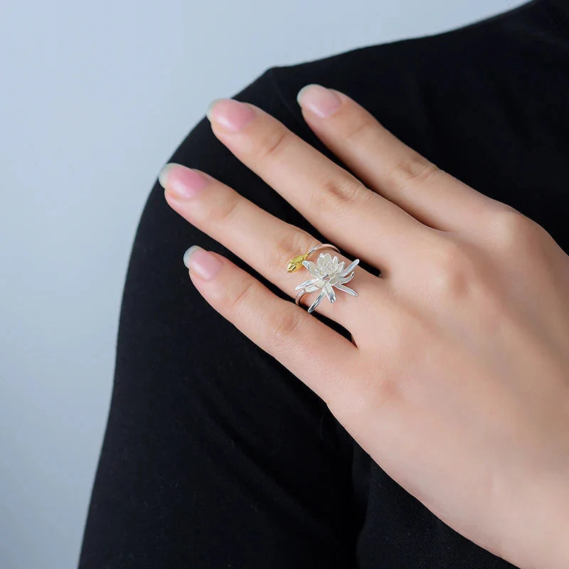 Night-Blooming Cereus Flower Ring Jewelry Buzz