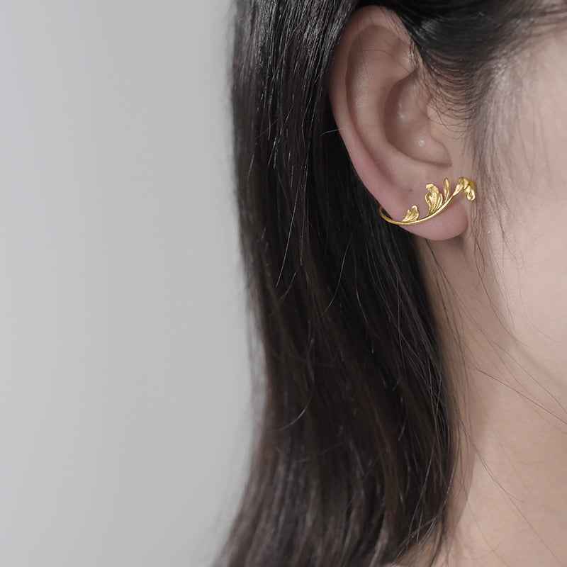 Acanthus Leaf Stud Earrings