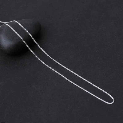 Sterling Silver Necklace Fine Jewelry 18K Gold Classic Easy Match Chain without Pendant for Women Accessories