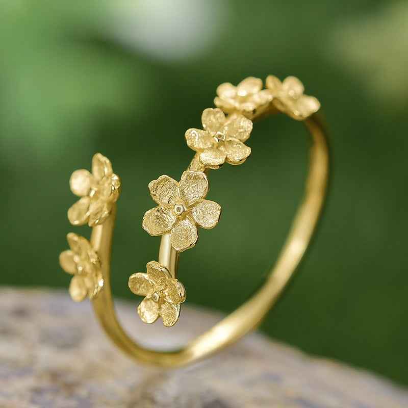 Delicate Forget-me-not Adjustable Ring