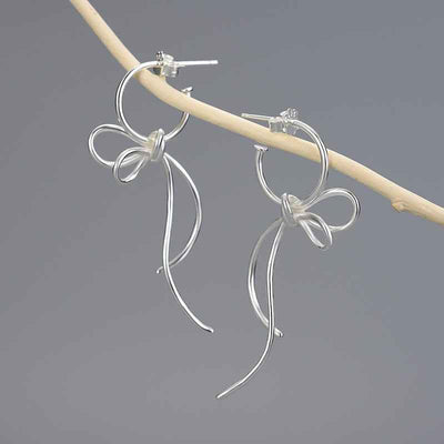 18K Gold Knot Long Tassel Dangle Earrings