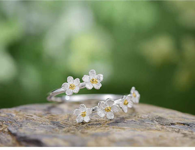 Delicate Forget-me-not Adjustable Ring