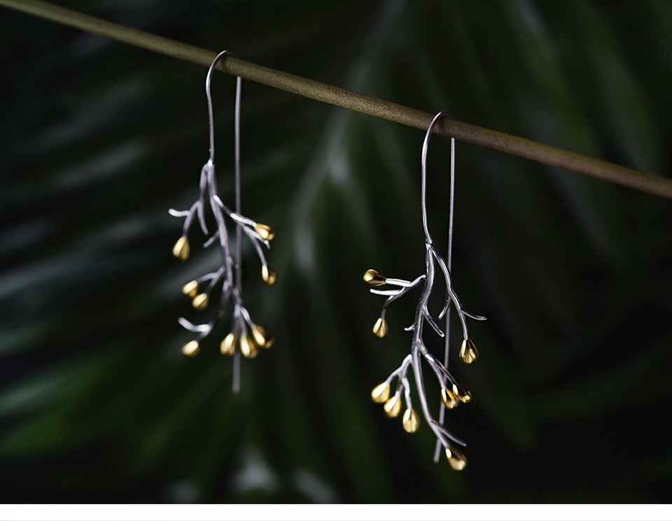 Tree Drop Earrings