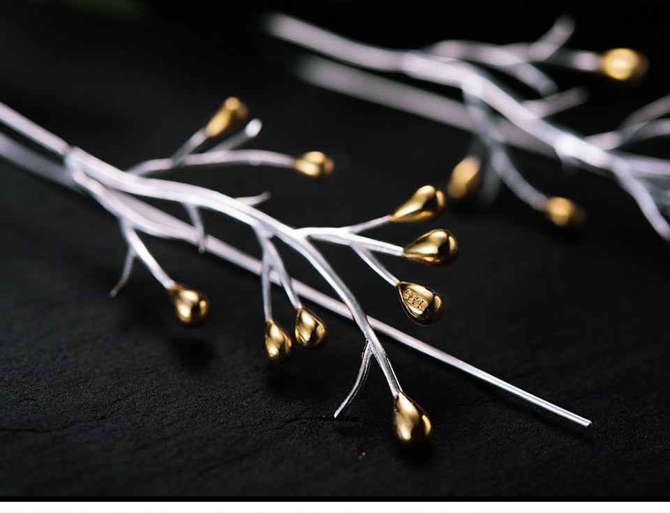 Tree Drop Earrings
