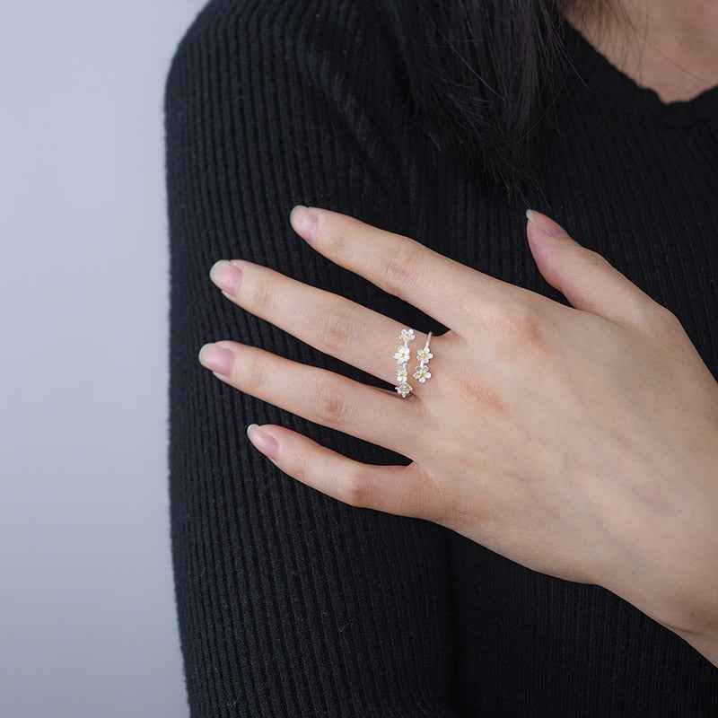 Delicate Forget-me-not Adjustable Ring