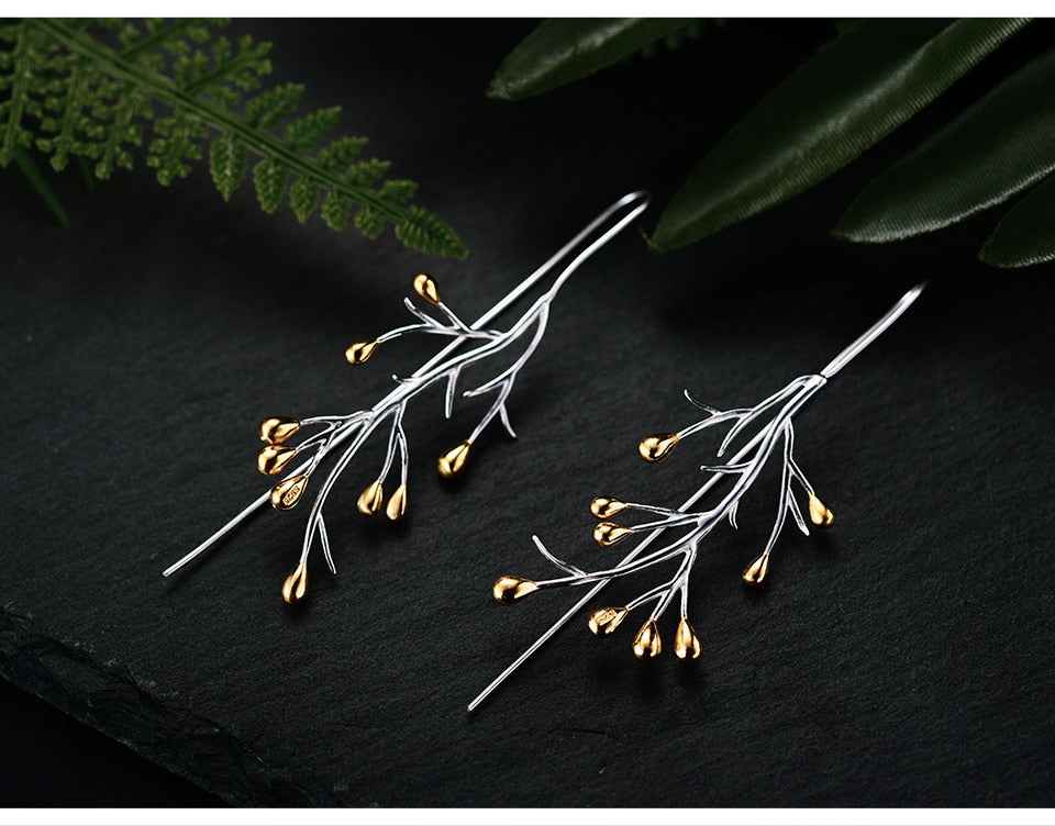 Tree Drop Earrings