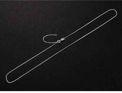 Sterling Silver Necklace Fine Jewelry 18K Gold Classic Easy Match Chain without Pendant for Women Accessories