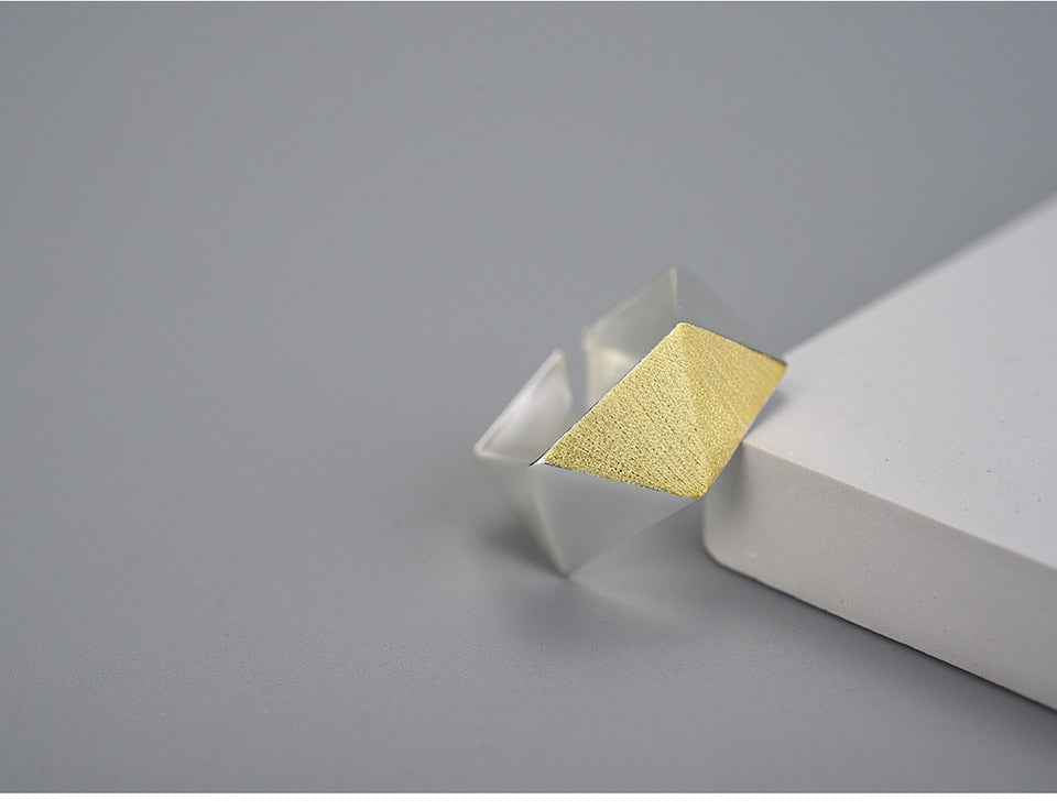 Adjustable Origami Art Ring for Women.