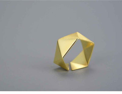 Adjustable Origami Art Ring for Women.