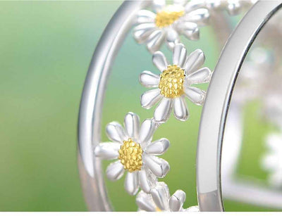 Daisy Flower Adjustable Ring