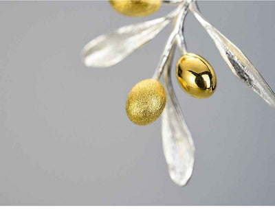 Olive Leaves Branch Earrings