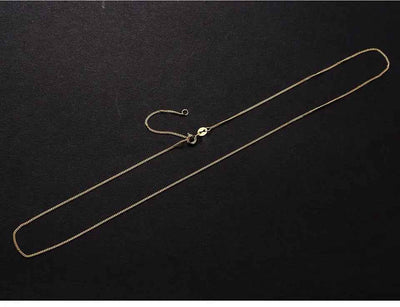 Sterling Silver Necklace Fine Jewelry 18K Gold Classic Easy Match Chain without Pendant for Women Accessories