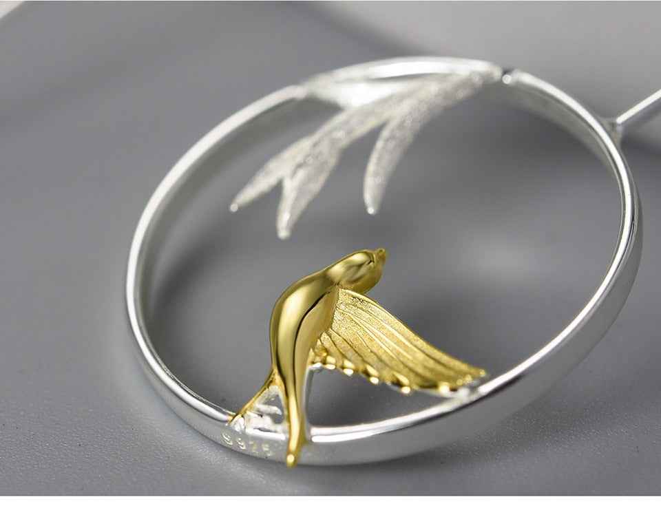 Swallow and Willow in Spring Wind Long Dangle Earrings