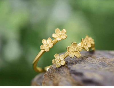 Delicate Forget-me-not Adjustable Ring